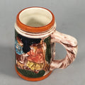German Ceramic Beer Mug Vtg Pottery Stein Drinking Cup PP396