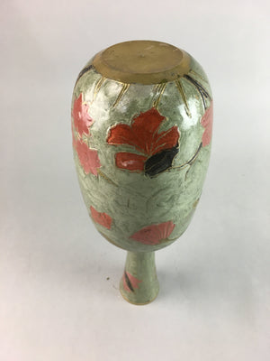 Indian Flower Vase Cast Metal Arrangement Pottery Floral Design From Japan FV835