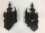 Indonesia Wood Carving Decoration Vtg Bali Island Folk Craft Face Dark Brown BD7