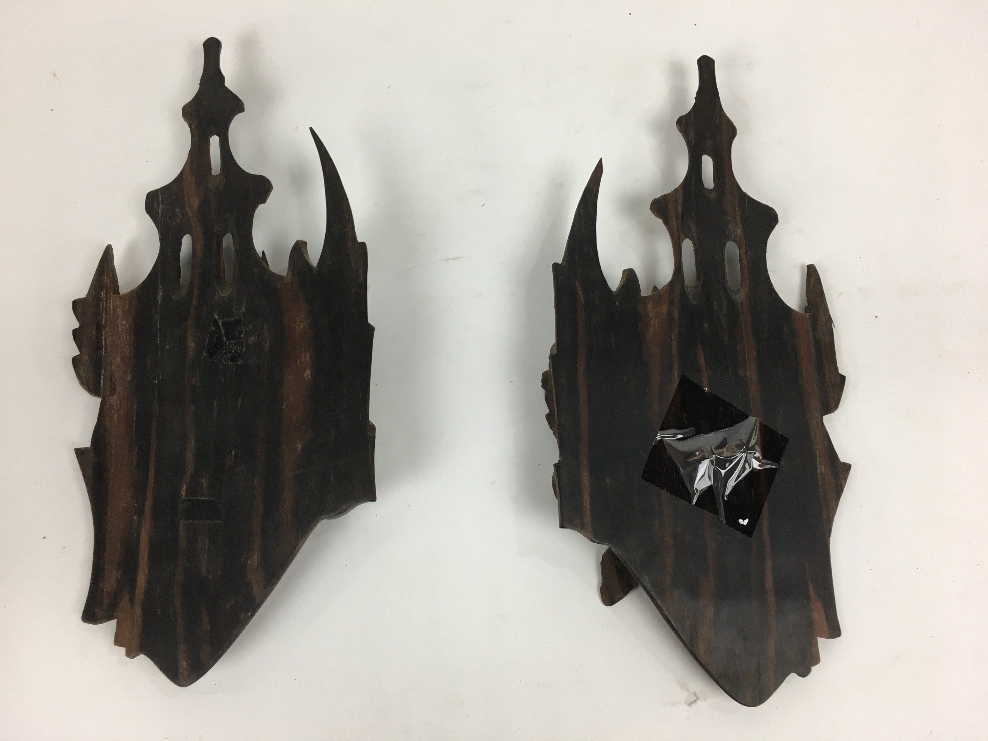 Indonesia Wood Carving Decoration Vtg Bali Island Folk Craft Face Dark Brown BD7