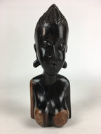 Indonesia Wood Carving Statue Vtg Bali Island Folk Craft Woman BD811