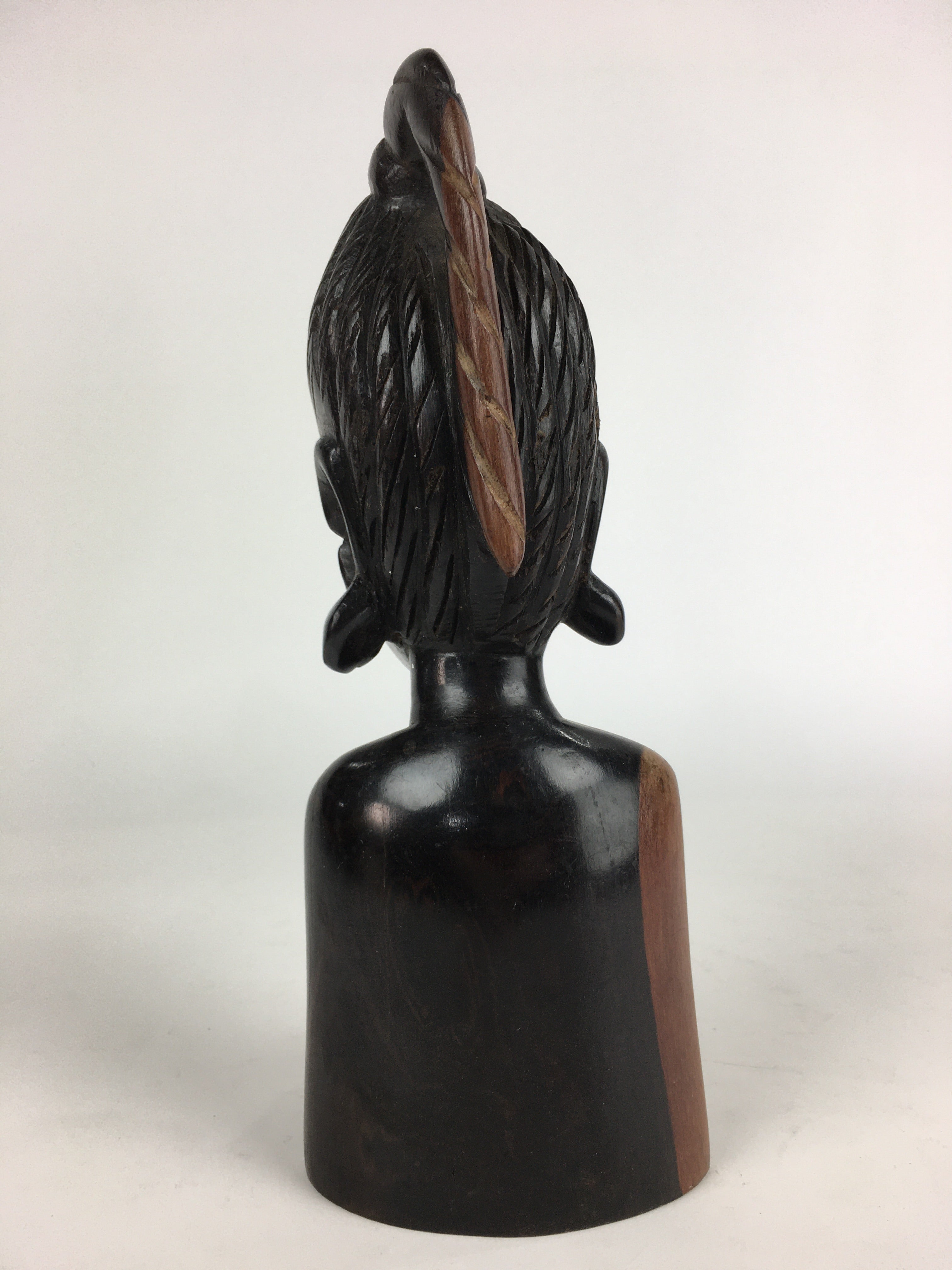 Indonesia Wood Carving Statue Vtg Bali Island Folk Craft Woman BD811