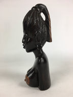 Indonesia Wood Carving Statue Vtg Bali Island Folk Craft Woman BD811