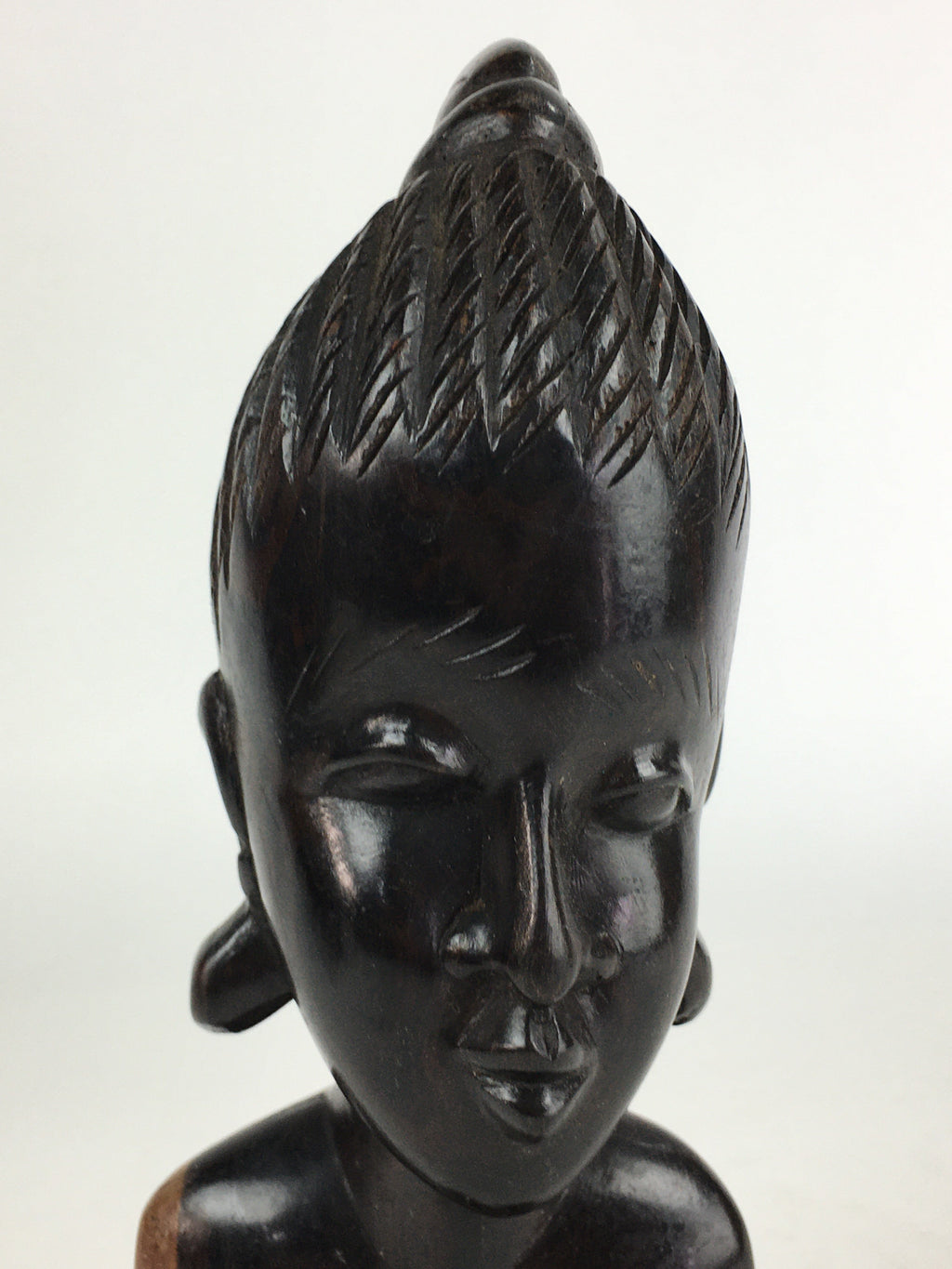 Indonesia Wood Carving Statue Vtg Bali Island Folk Craft Woman BD811