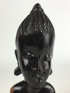Indonesia Wood Carving Statue Vtg Bali Island Folk Craft Woman BD811
