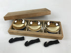 Japanese 24K GP Gold Plated Drinking Sake Cup Vtg Hoju-Hai Metal Sakazuki PX672