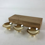 Japanese 24K GP Gold Plated Drinking Sake Cup Vtg Hoju-Hai Metal Sakazuki PX672