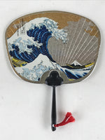 Japanese 3 Small Paper Fans Wall Decoration Uchiwa Ukiyo-e Hokusai Mount Fuji PX