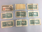 Japanese 50 sen Currency Paper Money 9pc Set Vtg Bank Bill Cash Banknote J765