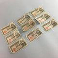 Japanese 50 sen Currency Paper Money 9pc Set Vtg Bank Bill Cash Banknote J765