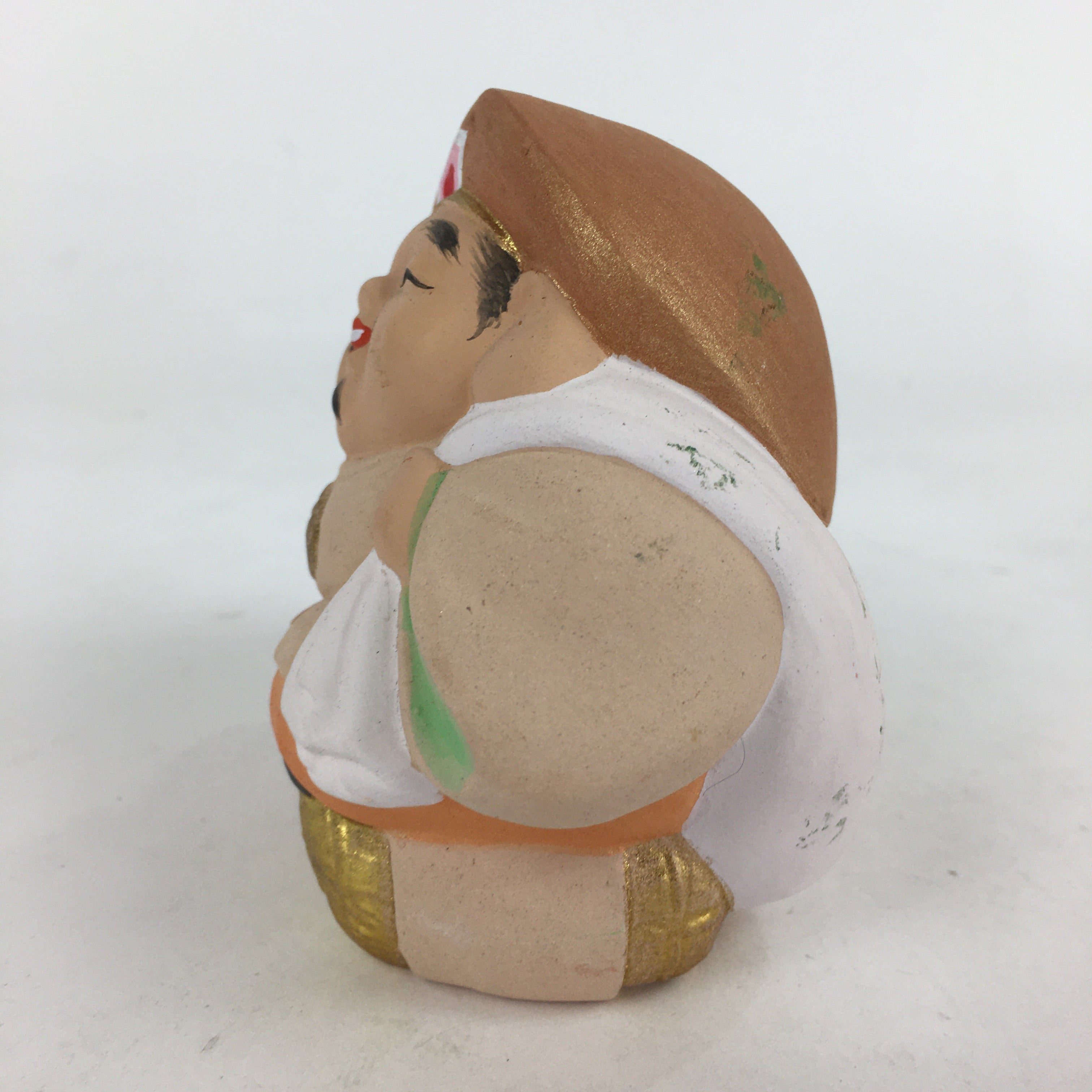 Japanese 7 Lucky Gods Daikoku Figurine Vtg Plaster Ornament Okimono Doll BD784