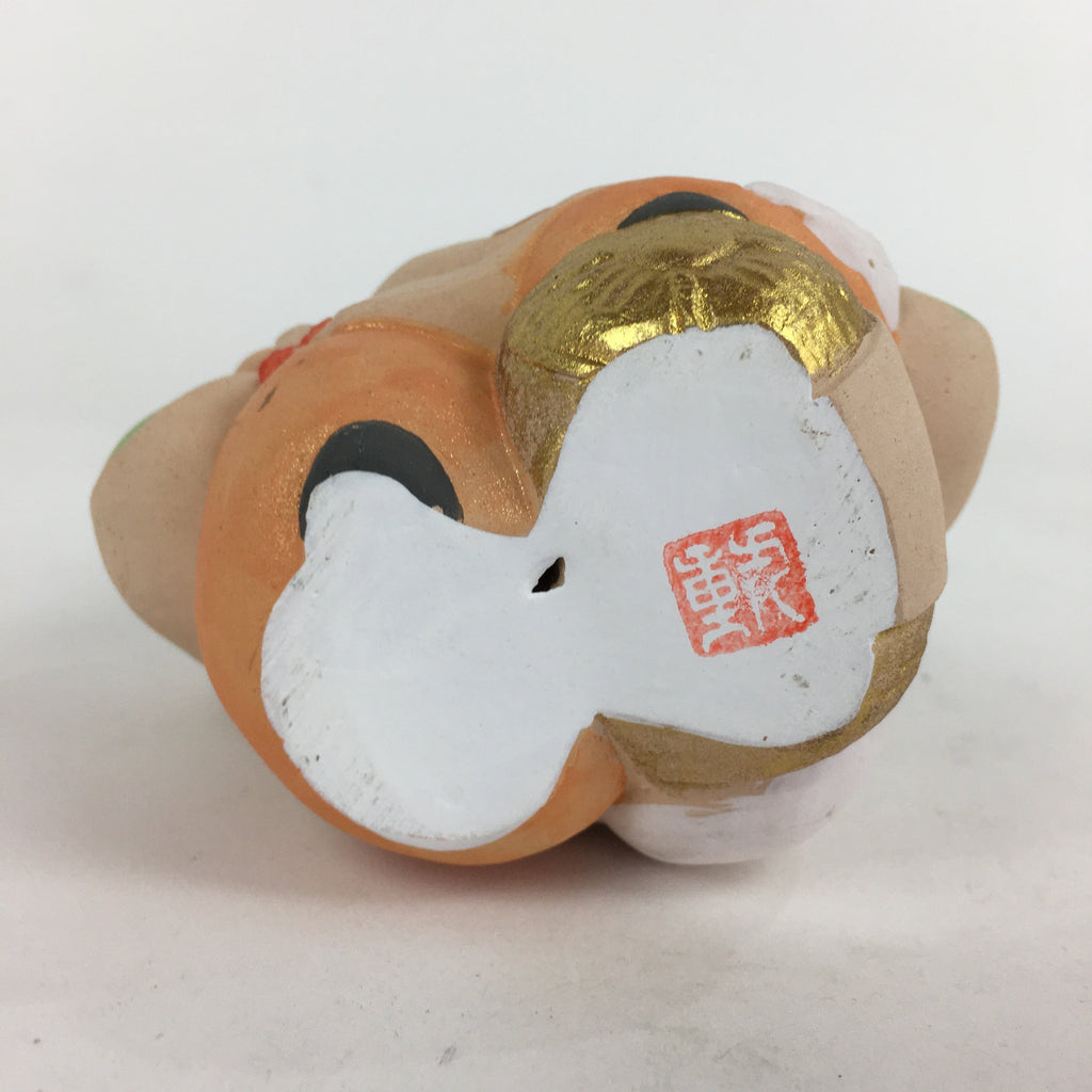 Japanese 7 Lucky Gods Daikoku Figurine Vtg Plaster Ornament Okimono Doll BD784