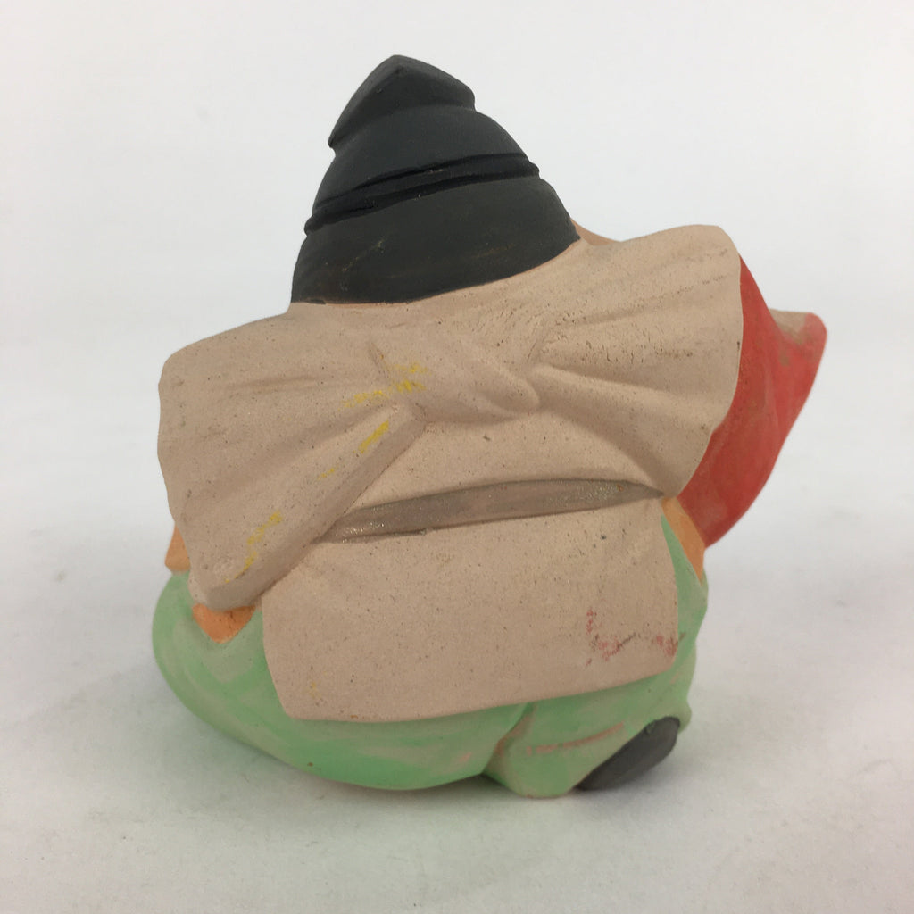 Japanese 7 Lucky Gods Ebisu Figurine Vtg Plaster Ornament Okimono Doll BD785