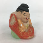 Japanese 7 Lucky Gods Ebisu Figurine Vtg Plaster Ornament Okimono Doll BD785
