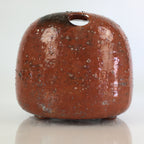 Japanese Akaraku Ware Incense Burner Vtg Pottery Ceramic Koro PY110