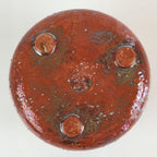 Japanese Akaraku Ware Incense Burner Vtg Pottery Ceramic Koro PY110