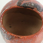 Japanese Akaraku Ware Incense Burner Vtg Pottery Ceramic Koro PY110