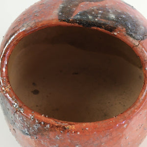 Japanese Akaraku Ware Incense Burner Vtg Pottery Ceramic Koro PY110