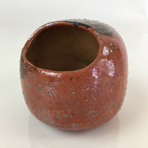 Japanese Akaraku Ware Incense Burner Vtg Pottery Ceramic Koro PY110