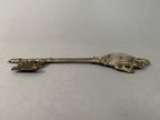 Japanese Analog Thermometer Vtg Metal Key Gold Red Needle J980