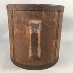 Japanese Antique Handmade Wooden Rice Bucket Masu Brown JK182