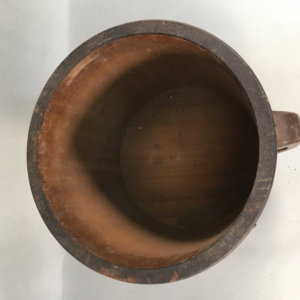 Japanese Antique Handmade Wooden Rice Bucket Masu Brown JK182