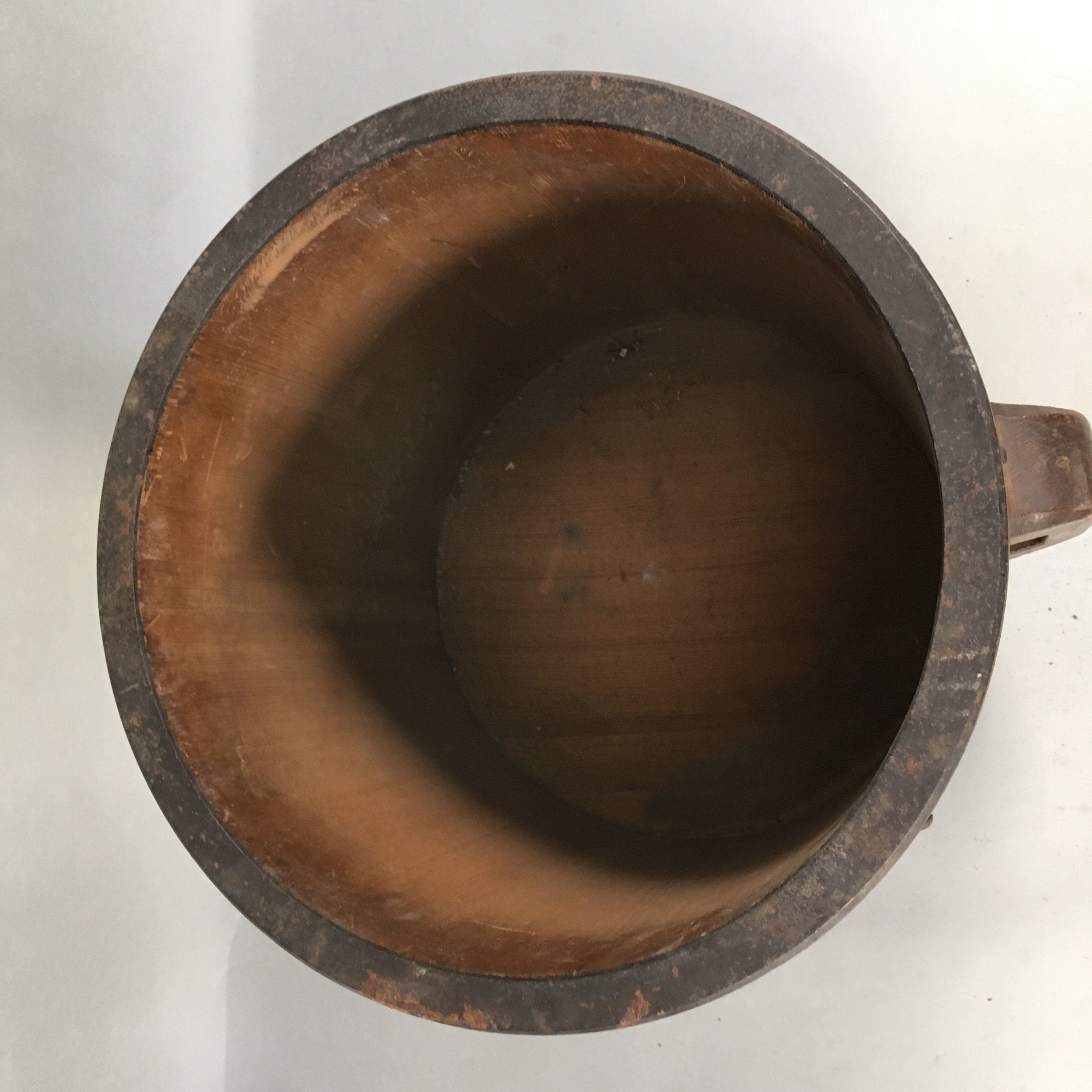 Japanese Antique Handmade Wooden Rice Bucket Masu Brown JK182