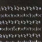 Japanese Antique Ise Katagami Kimono Stencil Edo Era Abstract Symbol Row A378