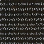 Japanese Antique Ise Katagami Kimono Stencil Edo Era Abstract Symbol Row A378