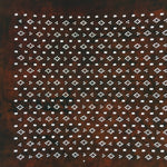 Japanese Antique Ise Katagami Kimono Stencil Edo Era Diamond Petal A244