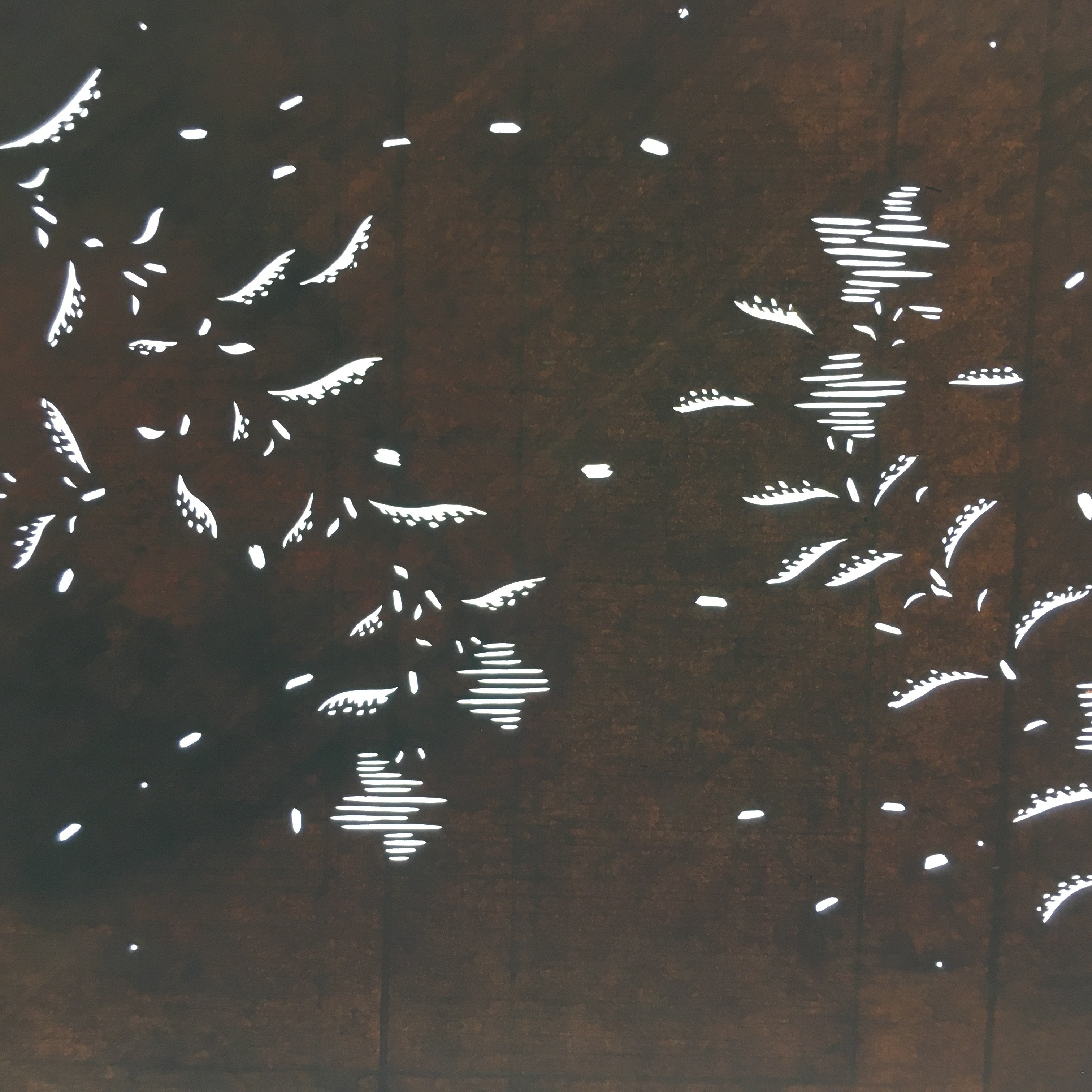 Japanese Antique Ise Katagami Kimono Stencil Edo Era Floral Leaf Pattern A278