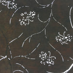 Japanese Antique Ise Katagami Kimono Stencil Edo Era Flower Leaf Pattern A282