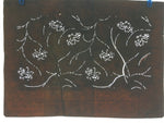 Japanese Antique Ise Katagami Kimono Stencil Edo Era Flower Leaf Pattern A282