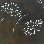 Japanese Antique Ise Katagami Kimono Stencil Edo Era Flower Leaf Pattern A282