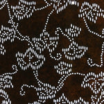 Japanese Antique Ise Katagami Kimono Stencil Edo Era Leaf Flower dot line A237