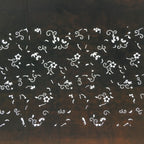 Japanese Antique Ise Katagami Kimono Stencil Edo Era Plus Floral Pattern A314