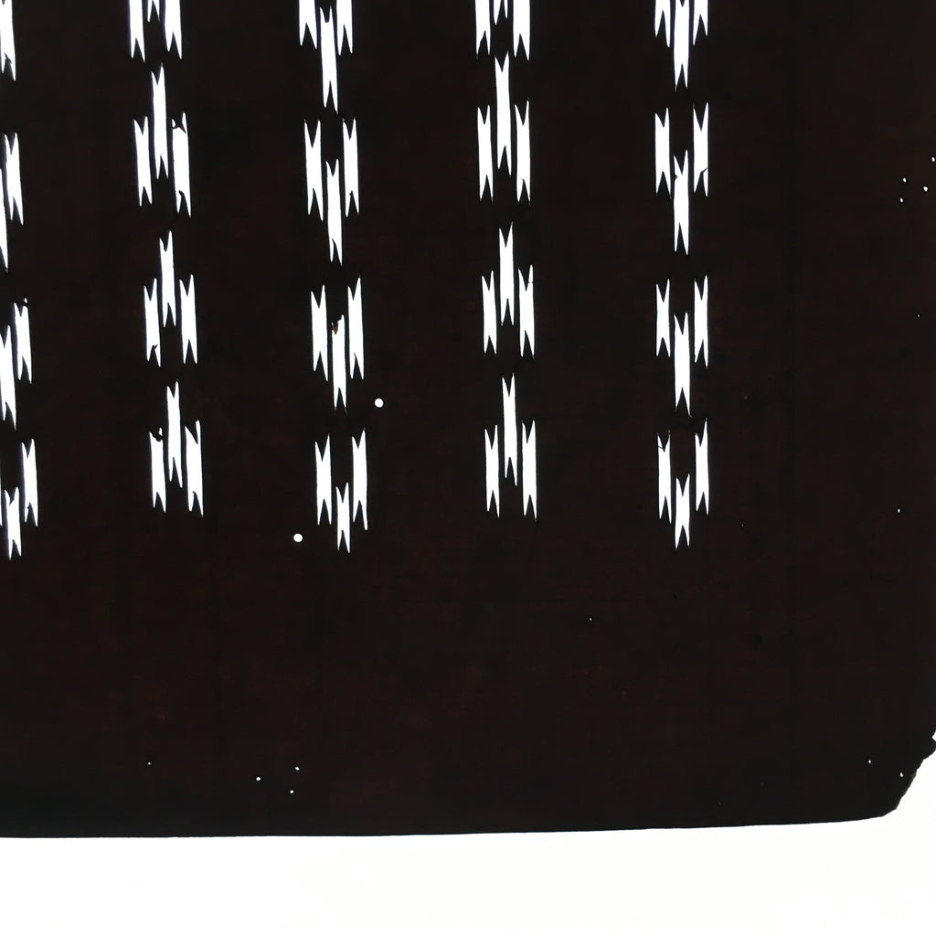Japanese Antique Ise Katagami Kimono Stencil Edo Era Plus Sign Pattern A315