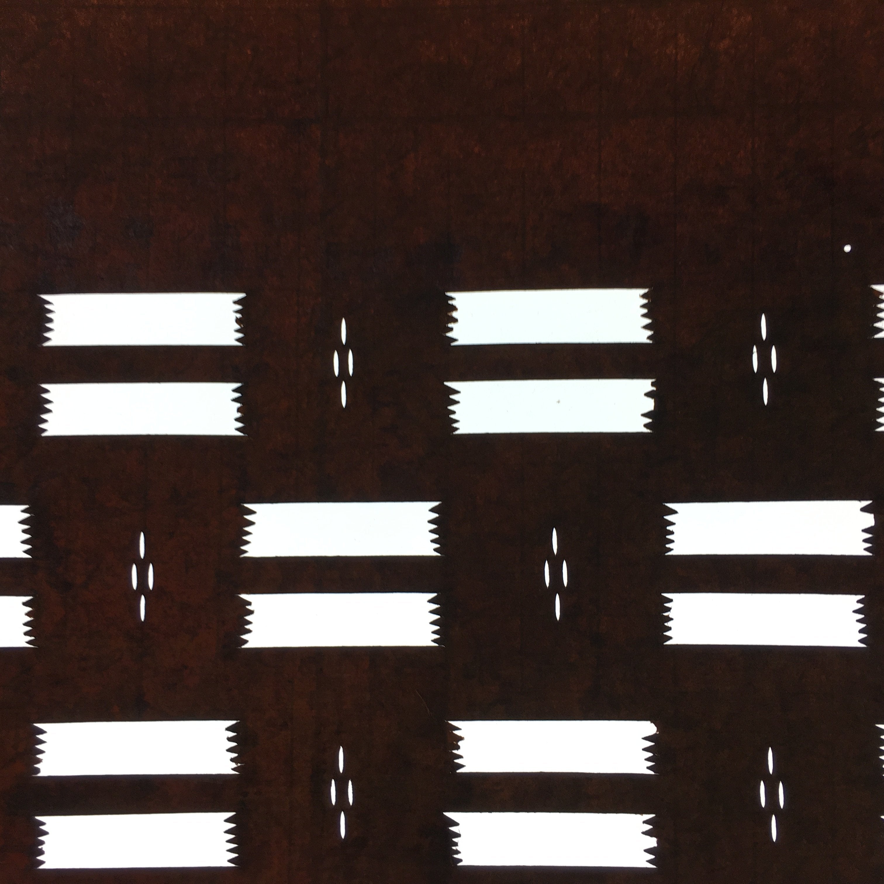 Japanese Antique Ise Katagami Kimono Stencil Edo Era Plus Sign Pattern A317