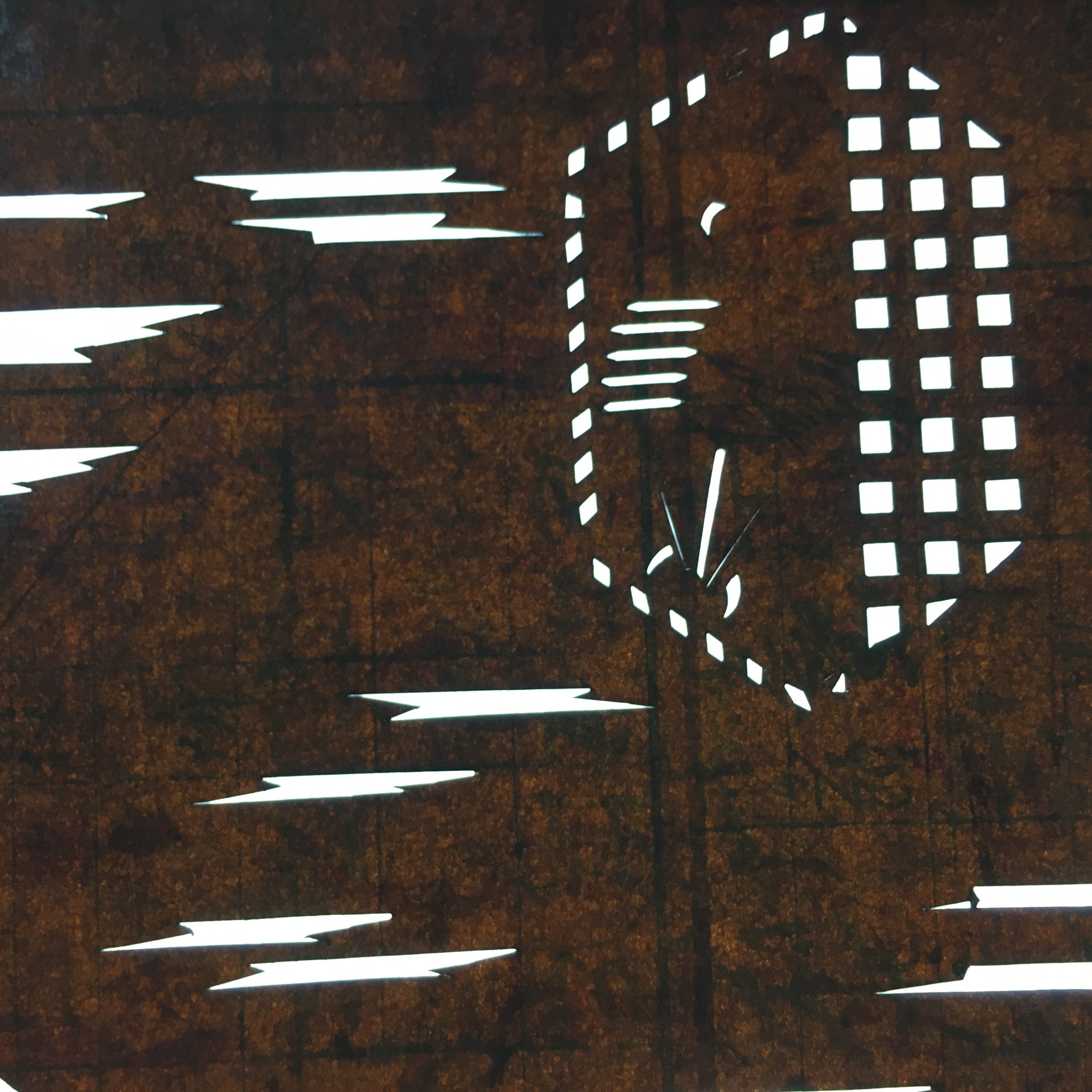 Japanese Antique Ise Katagami Kimono Stencil Edo Era Plus Sign Pattern A335