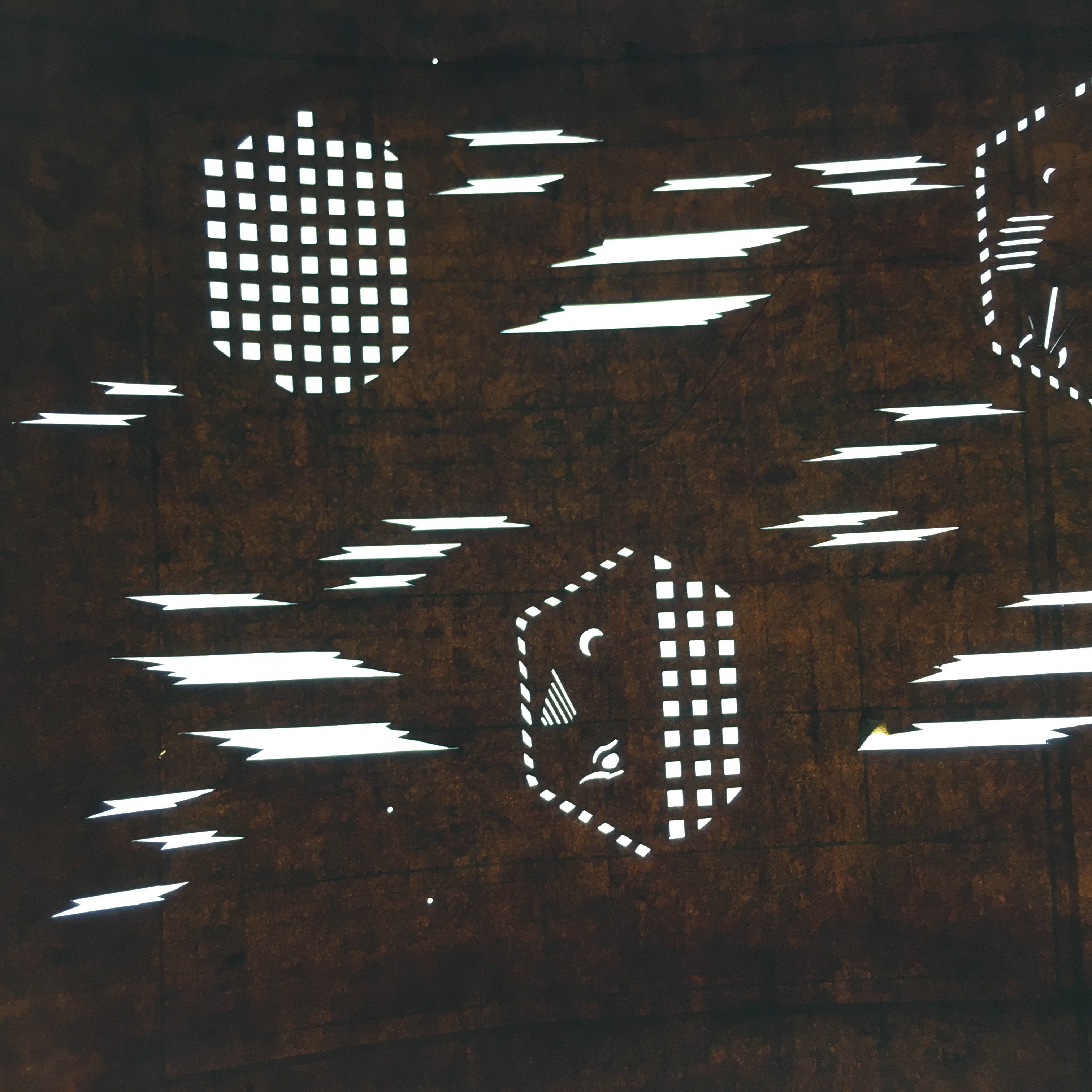 Japanese Antique Ise Katagami Kimono Stencil Edo Era Plus Sign Pattern A335