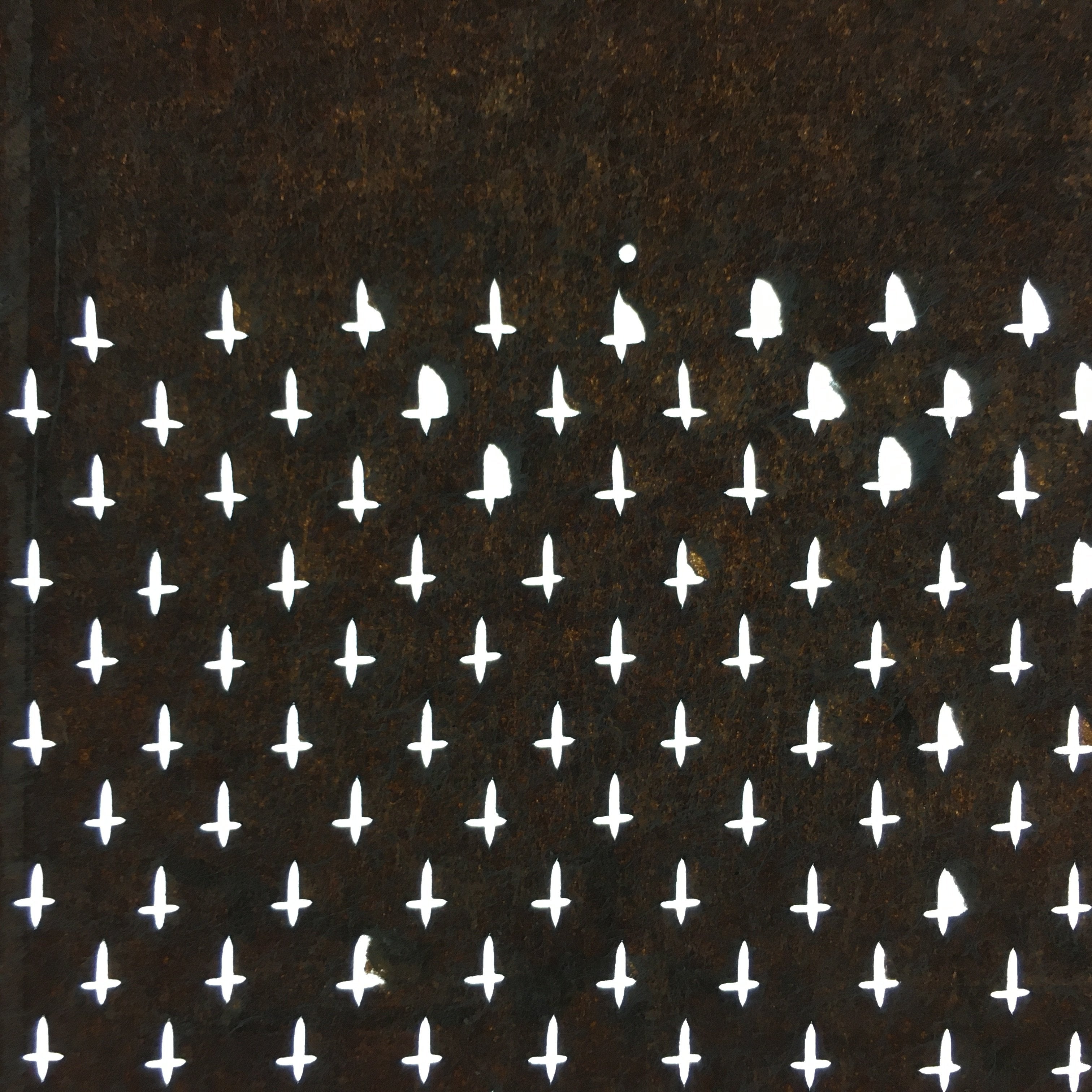 Japanese Antique Ise Katagami Kimono Stencil Edo Era Small Cross Plus Sign A368