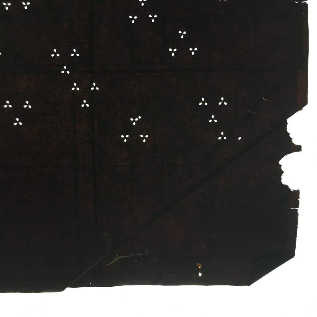 Japanese Antique Ise Katagami Kimono Stencil Edo Era Triangle Petal Pattern A283