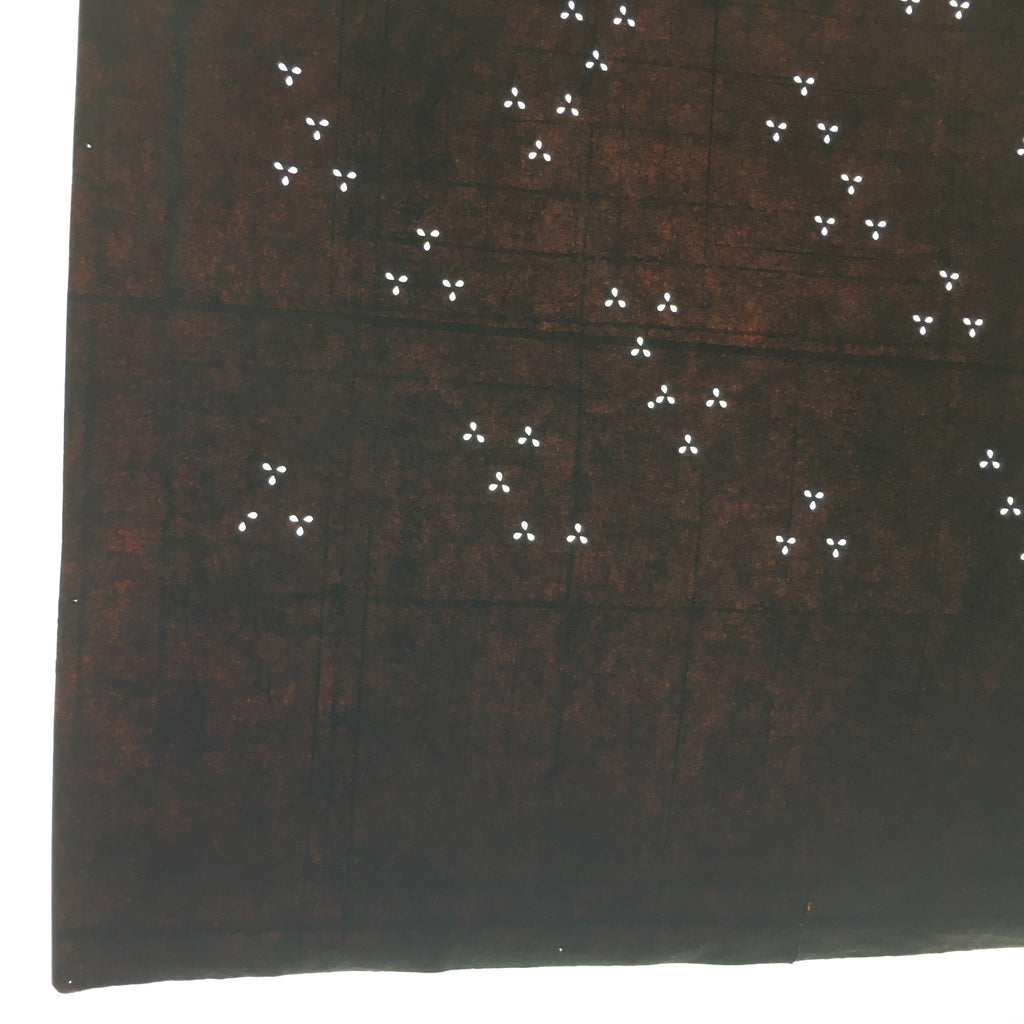 Japanese Antique Ise Katagami Kimono Stencil Edo Era Triangle Petal Pattern A283