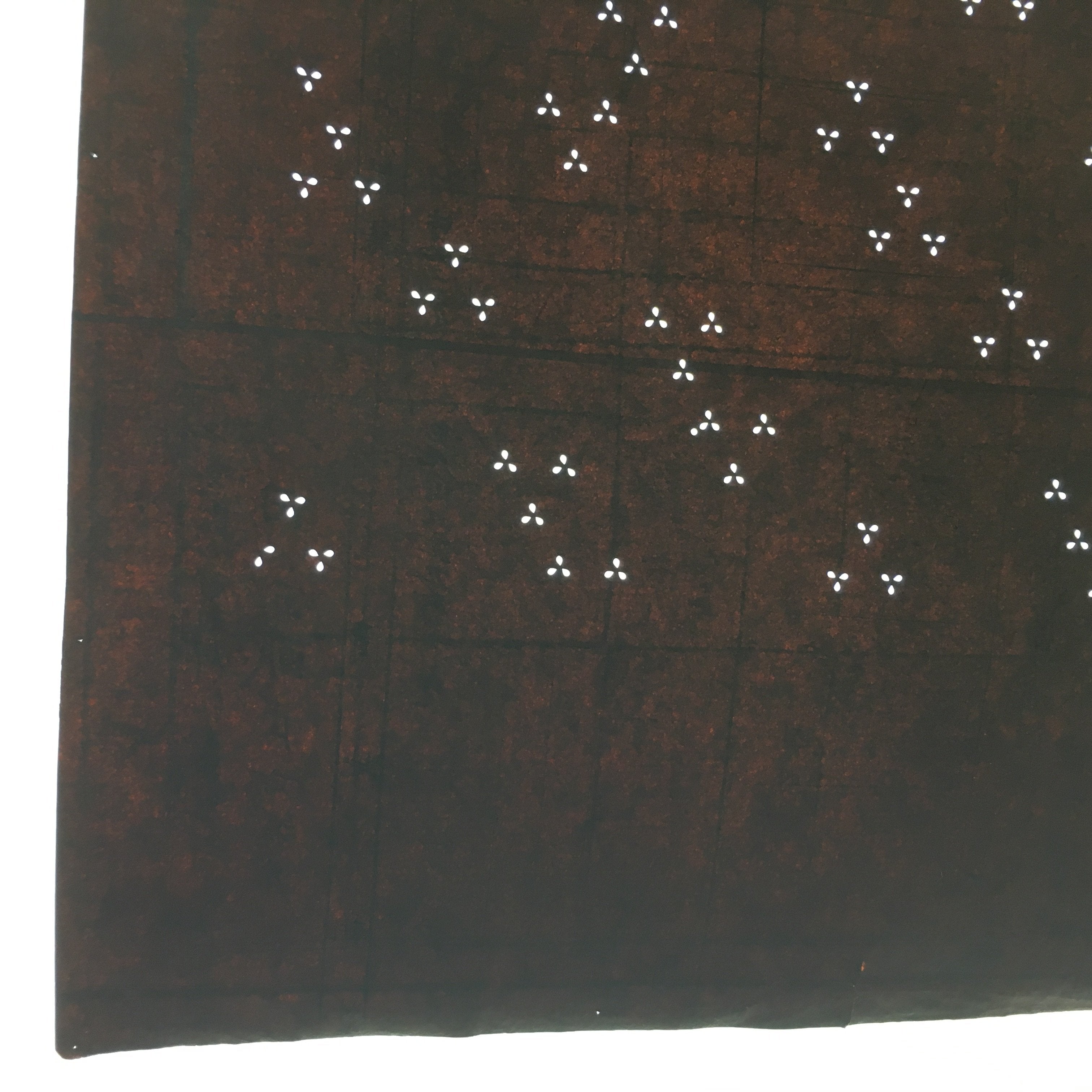 Japanese Antique Ise Katagami Kimono Stencil Edo Era Triangle Petal Pattern A283