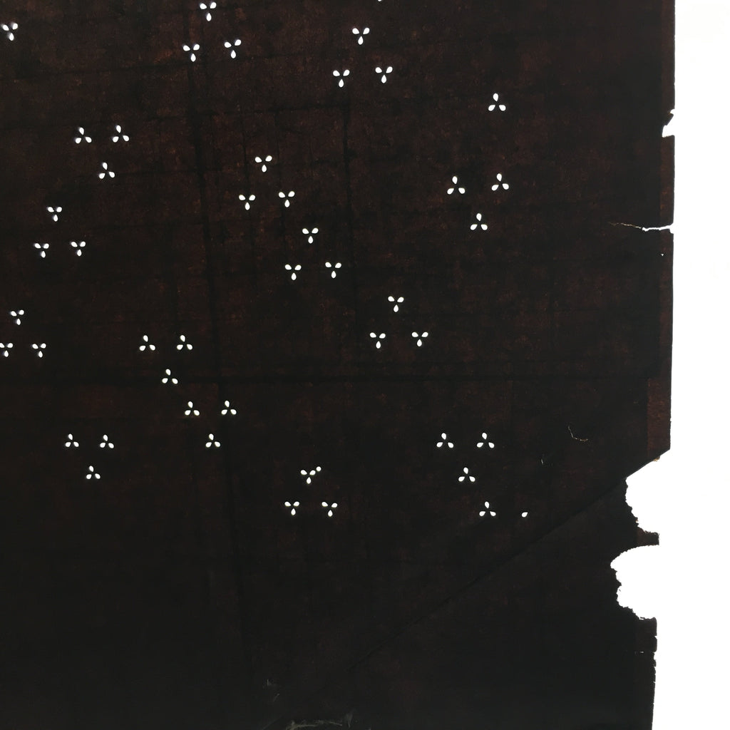 Japanese Antique Ise Katagami Kimono Stencil Edo Era Triangle Petal Pattern A283
