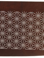 Japanese Antique Ise Katagami Paper Kimono Stencil Asanoha Leaf Design A615
