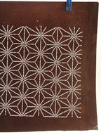 Japanese Antique Ise Katagami Paper Kimono Stencil Asanoha Leaf Design A615