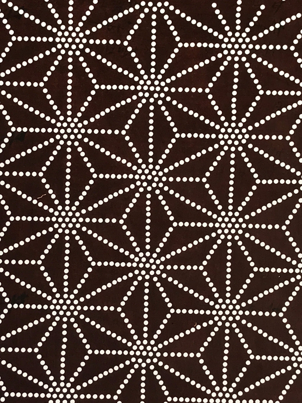 Japanese Antique Ise Katagami Paper Kimono Stencil Asanoha Leaf Design A615