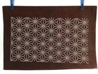 Japanese Antique Ise Katagami Paper Kimono Stencil Asanoha Leaf Design A615