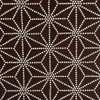 Japanese Antique Ise Katagami Paper Kimono Stencil Asanoha Leaf Design A615